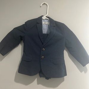 H&M suit polka dot blue size 2-3.